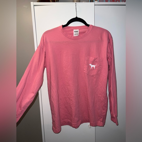 PINK VS Long sleeve with Dog Logo on Front Pocket and Back Middle, size Small - Picture 2 of 4